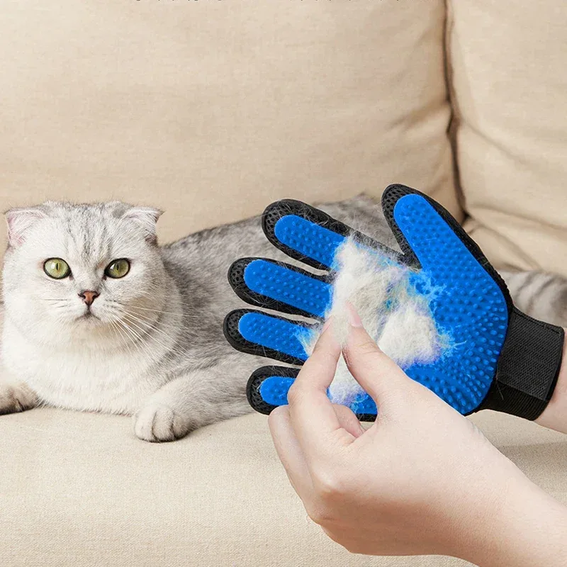 Pflegehandschuh aus Silikon mit Noppen an Handfläche und Fingern – Bild 2